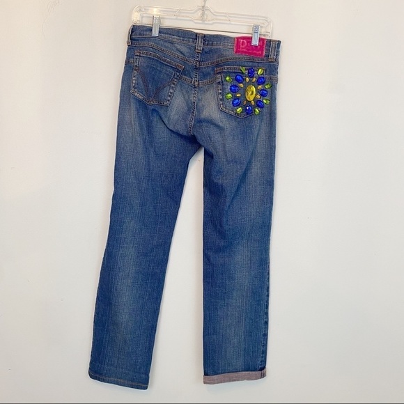 DOLCE & GABBANA y2k bedazzled low rise jeans - Picture 1 of 8